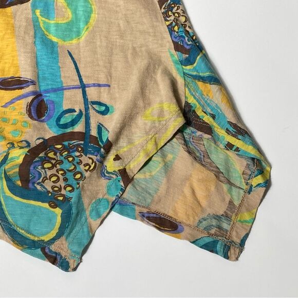 Fresh Produce Rio Long Sleeve Colorful Asymmetrical Tunic Top Women's Size M - Picture 11 of 14